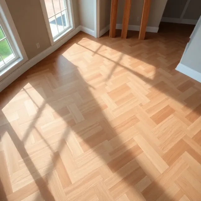 Układanie paneli winylowych w jodełkę