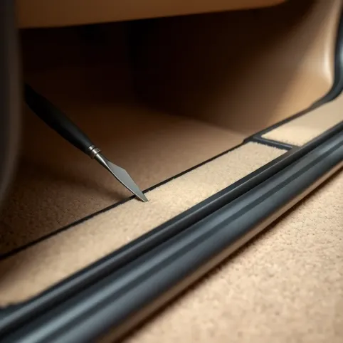 W203 Demontaż listwy progowej