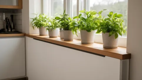 Zabudowa grzejnika z parapetem