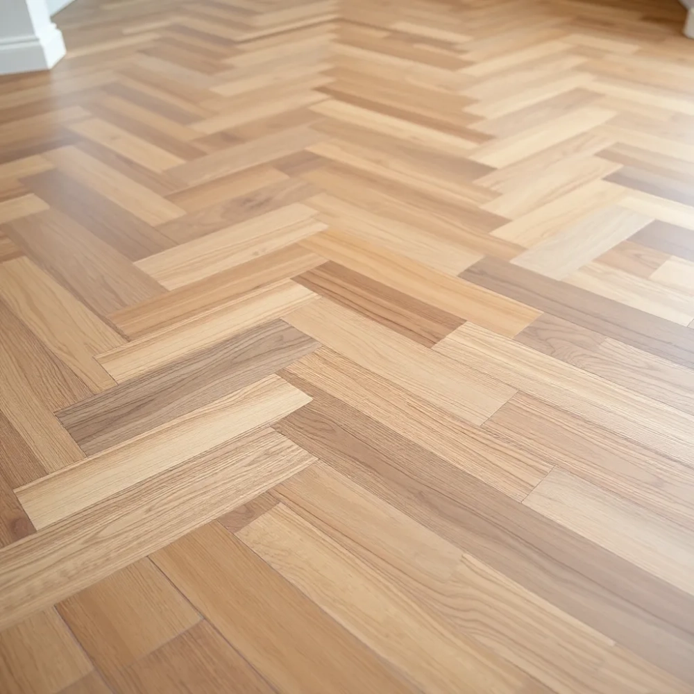 Sposób układanie paneli winylowych w jodełkę