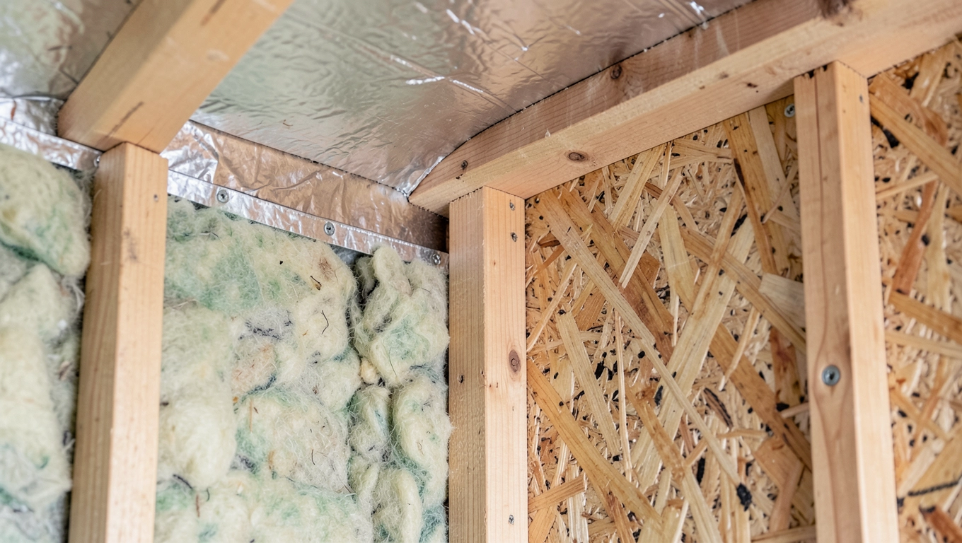 Standardowa konstrukcja z OSB bez folii pod spodem