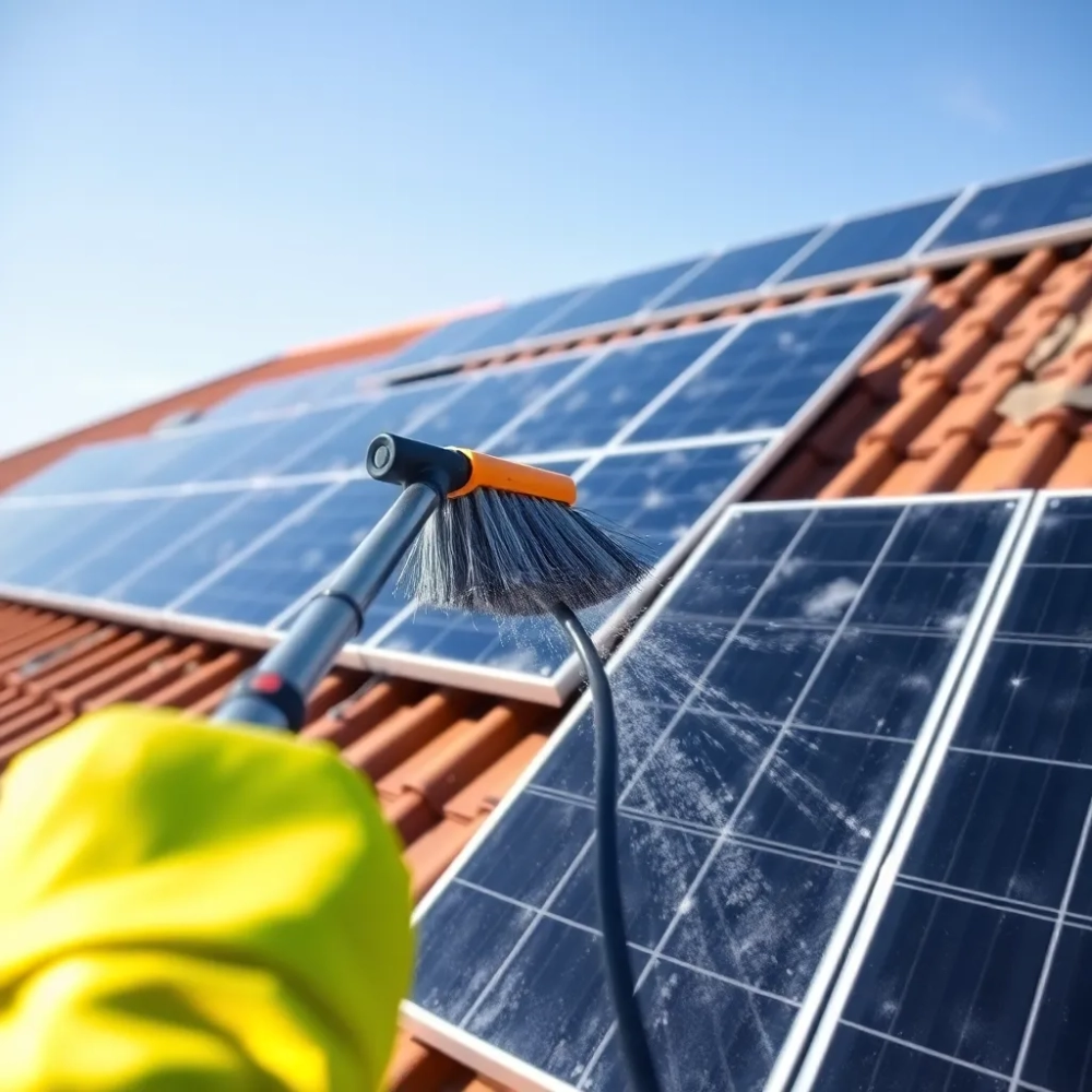 Szczotka teleskopowa do mycia paneli
