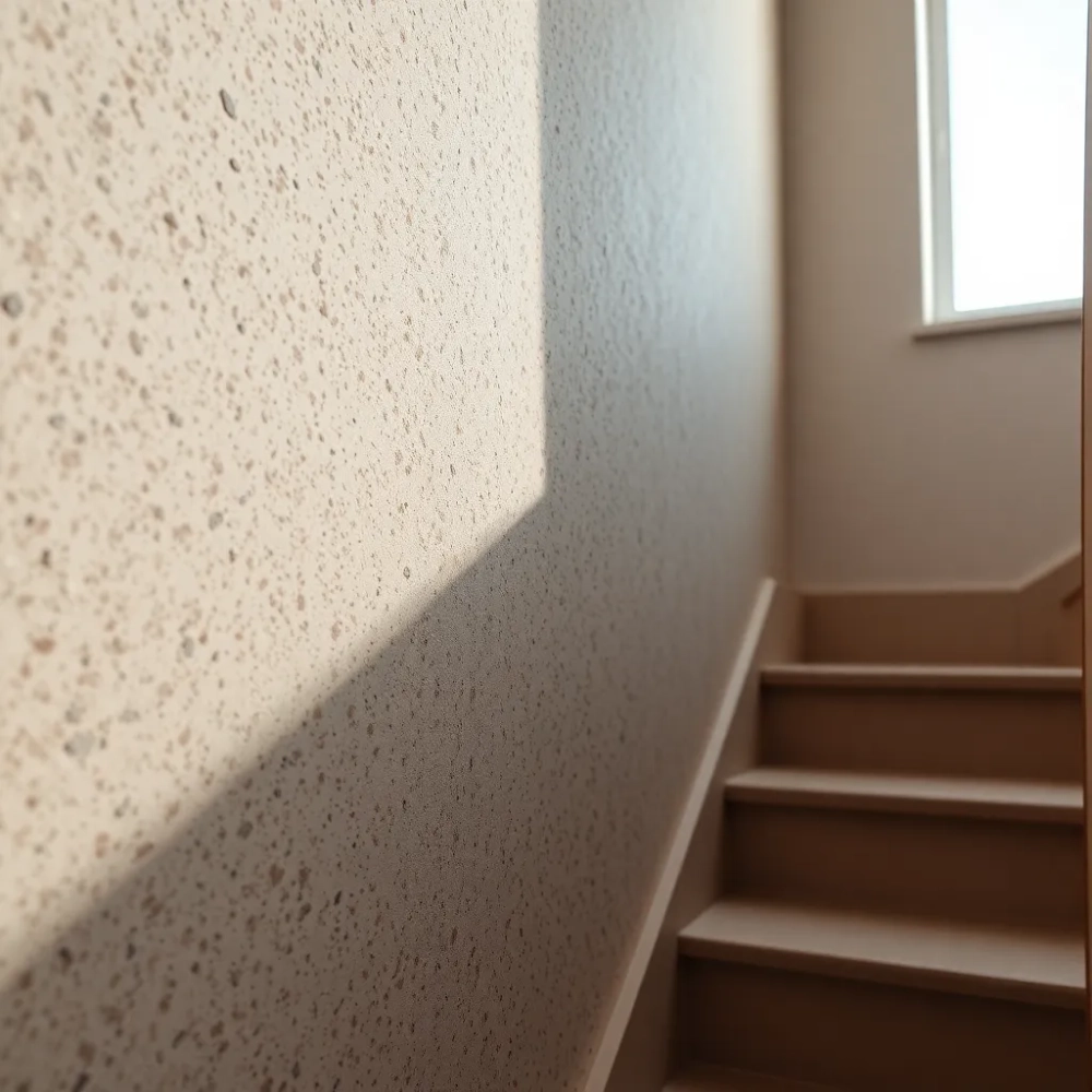 Tynk mozaikowy na klatce schodowej