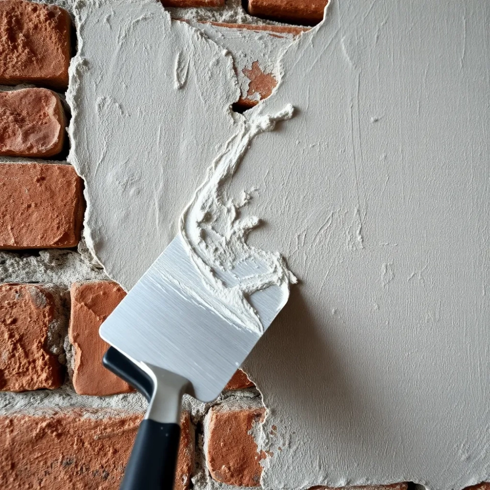 Tynkowanie starej ściany z cegły