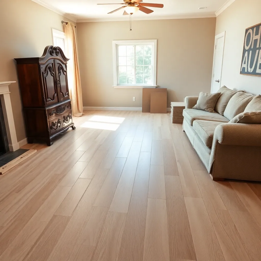 Układanie paneli w pokoju z meblami