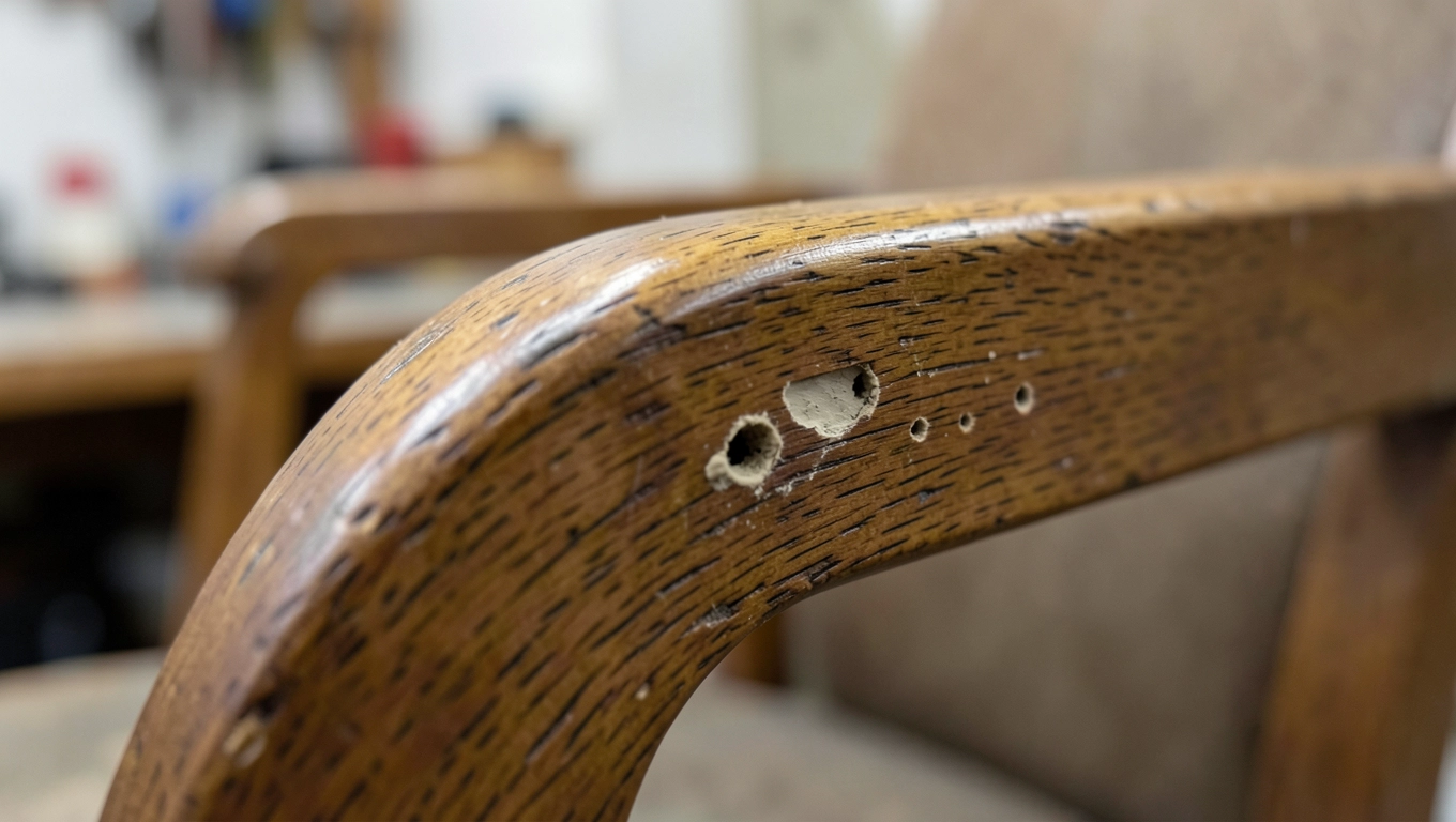 Uzupełnianie ubytków forniru