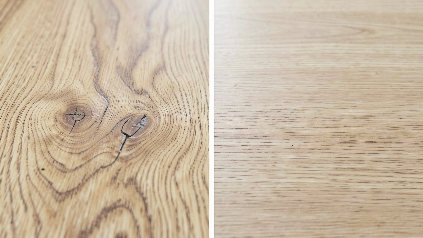 Wygląd forniru vs laminatu