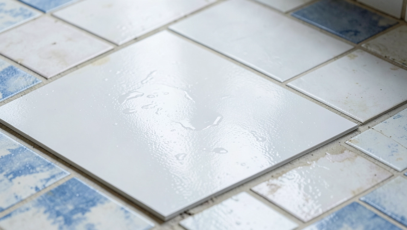 Wykładzina PCV do łazienki na płytki