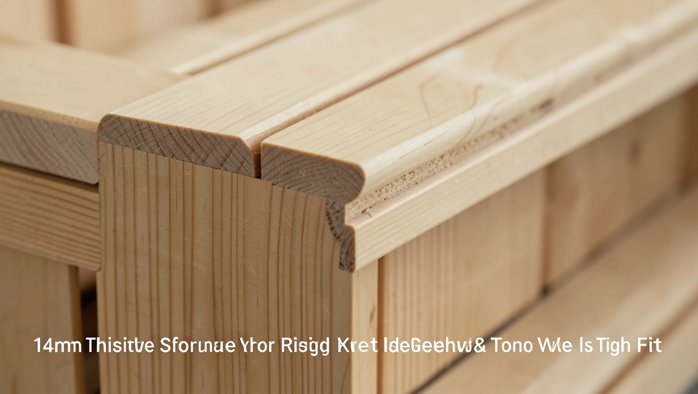 Wymiary boazerii świerkowej skandynawskiej 14x96 mm