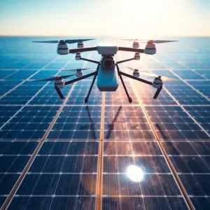 Dron do mycia paneli fotowoltaicznych