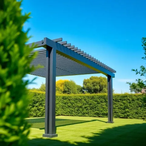 Pergola z dachem lamelowym