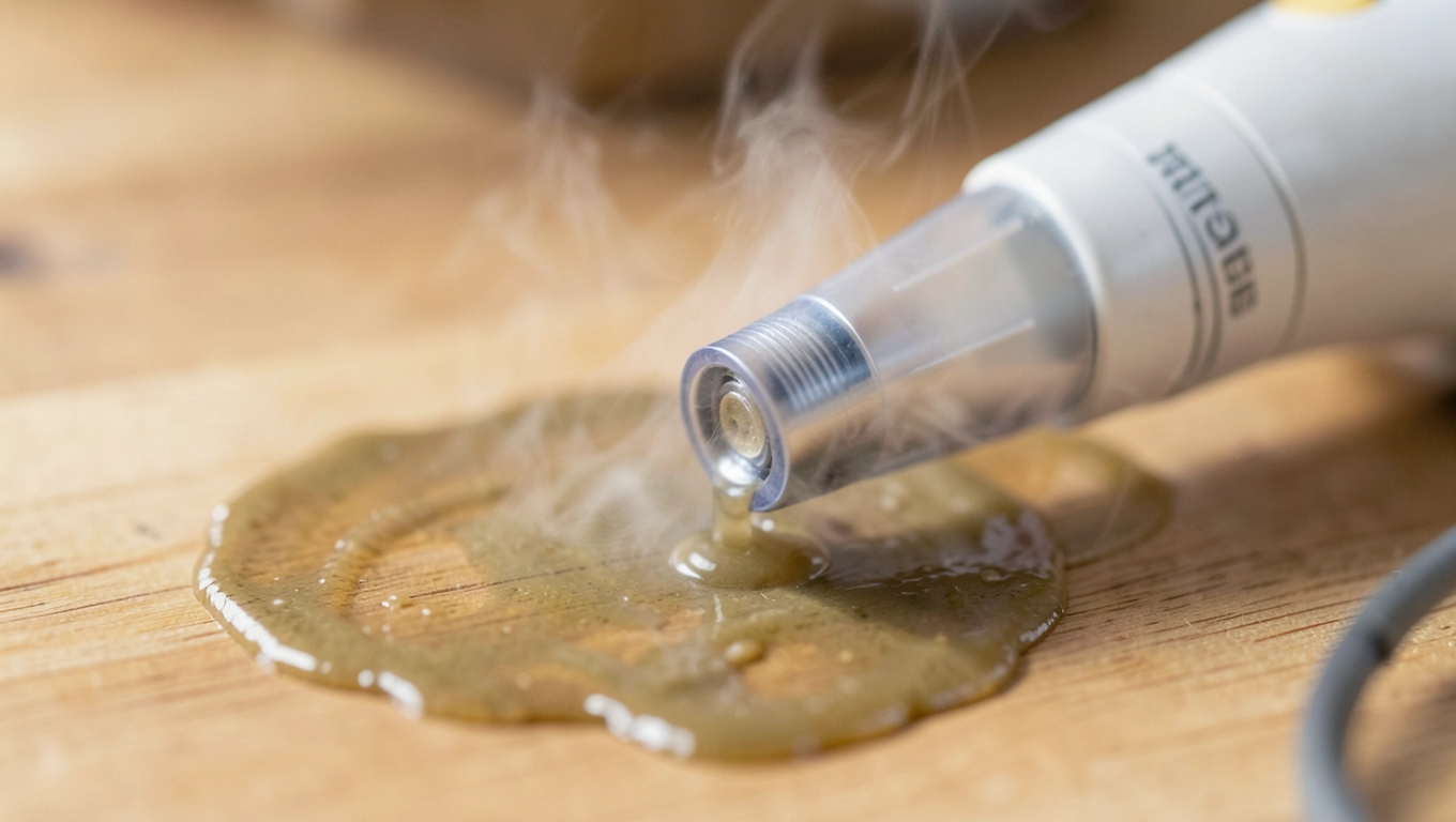 Zmiękczanie kleju ciepłem z suszarki